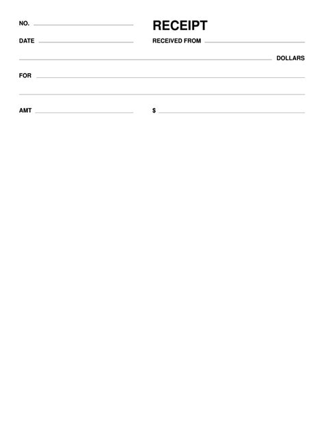 Fillable Receipt Form Pdf - Printable Forms Free Online