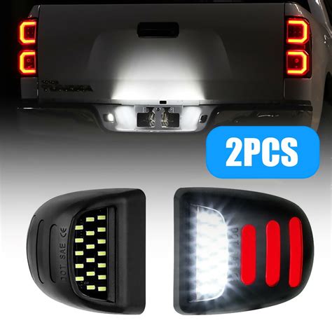 Red Smd Tube Led License Plate Tag Light For Chevy Silverado Gmc Sierra