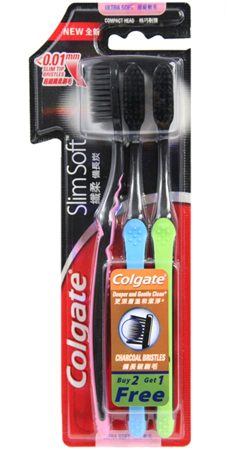 Colgate Charcoal Slim Soft Brush (Pack Of 2)