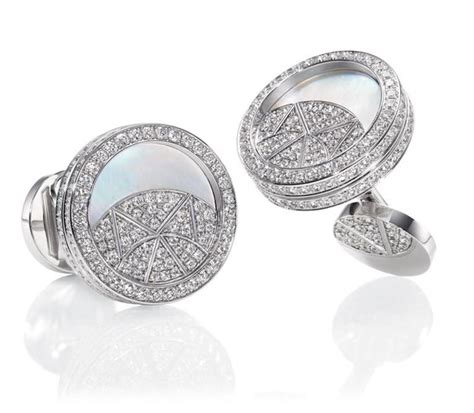 Mother Of Pearl Diamond Cufflinks