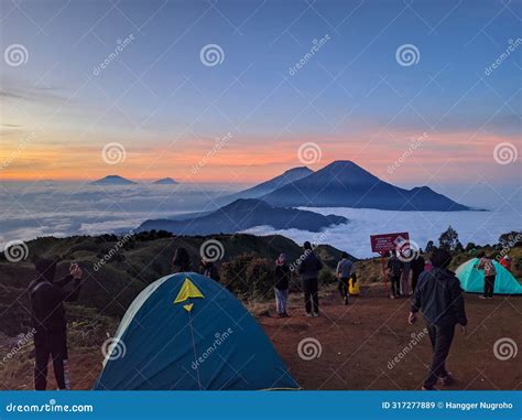 Panoramic View Of Mount Prau Dieng Editorial Stock Image Image Of