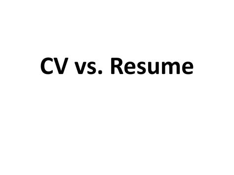 Solution Cv Vs Resume Studypool