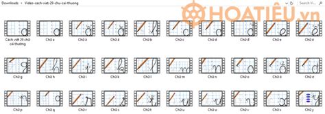 Bộ video hướng dẫn viết chữ thường cỡ nhỡ đẹp chuẩn sắc nét