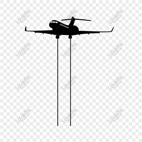 Airplane Black Decorative Design Vector, Black, Decorative, Vector PNG Transparent Background ...