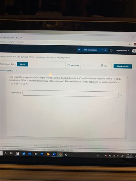Solved View Phoid12087506 HW Temperature Bryan Paredes Chegg