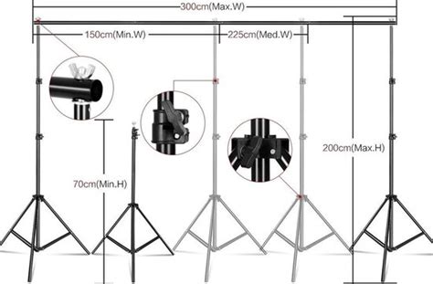 Achtergrond Statief X Meter Achtergrondsysteem Fotostudio