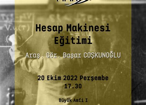 Hesap Makinesi Eğitimi 20 Ekim 2022 Amatör Astronomlar Kulübü