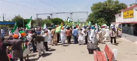 Farmers Protest Continues At Shambhu Railway Station Over 50 Trains