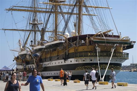 People Visit Italian Navy Training Ship Amerigo Vespucci In Malta Xinhua