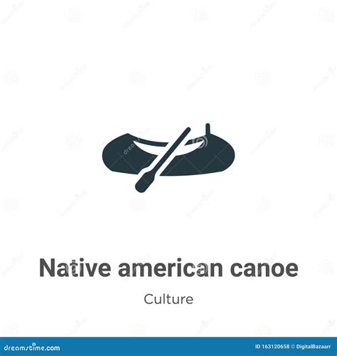 Native American Canoe Vector Icon on White Background. Flat Vector ...