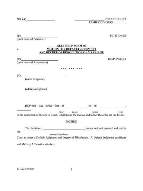 Free Printable Divorce Papers Kentucky Tutoreorg Master Of Documents