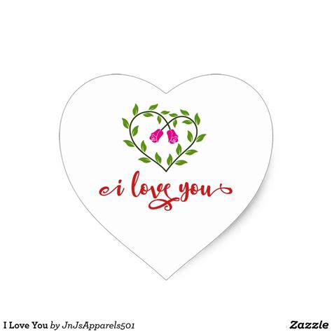 I Love You Heart Sticker Zazzle Heart Stickers Stickers Love You