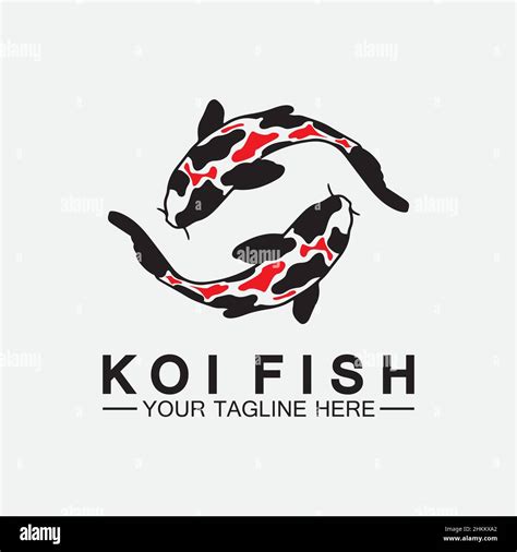 Koi Fish Logo Design Vector Template Stock Vector Image Art Alamy