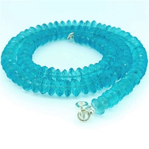 Buy Blue Topaz Color Quartz Mm Size Faceted German Cut Rondelle Beads