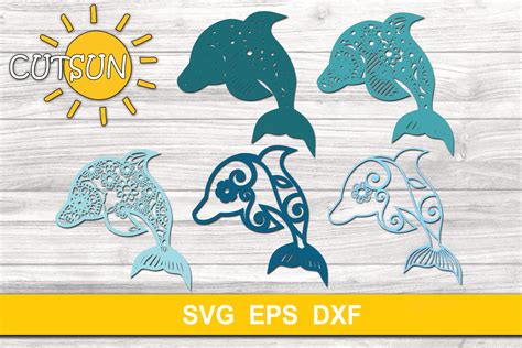 3D Layered Mandala Sea Creatures SVG Bundle 565298 Cut Files