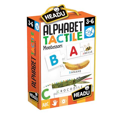 Alphabet Tactile Montessori Headu King Jouet Premiers Apprentissages