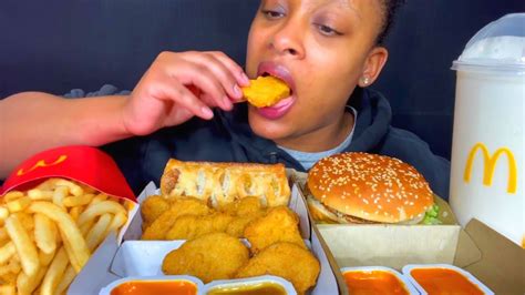 Asmr Mukbang Mcdonalds Big Mac Nuggets French Fries Pie No Talking 먹방