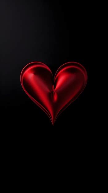 Premium AI Image | Heart black background wallpaper for phone