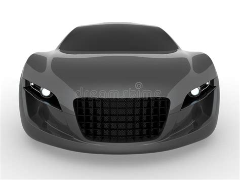 Red Modern Car Isolated On Black Background Stock Illustration