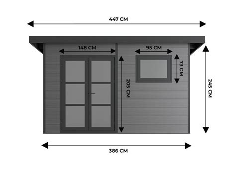 Abri Composite Alma 15m2 Gris 28mm Design Moderne