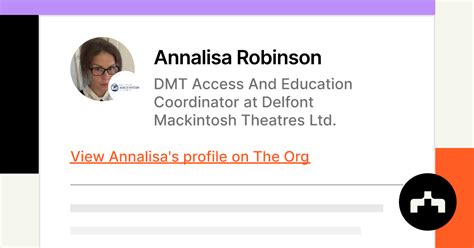 Annalisa Robinson - DMT Access And Education Coordinator at Delfont