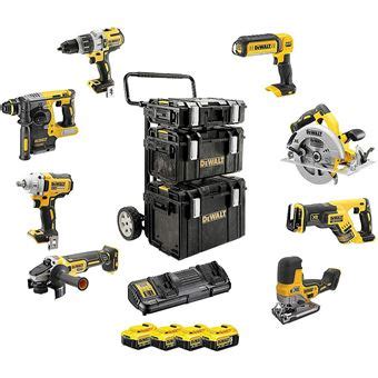 DeWalt Pack 8 Outils XR 18V 4x5Ah Li Ion Avec Coffret Packs