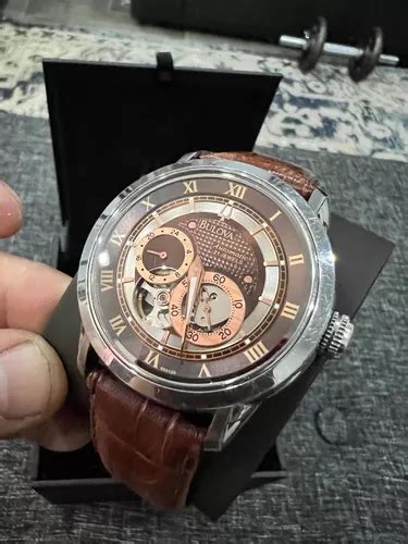 Reloj Bulova Para Caballero Movimiento Automático Pulso Piel en venta