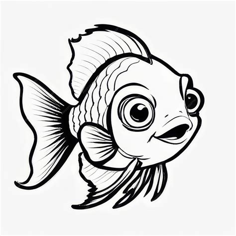 Premium Vector | A drawing of a fish with a fish face and a fish face