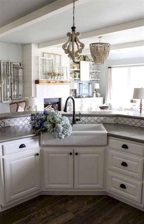 70 Modern Farmhouse Kitchen Sink Decor Ideas Diy Kitchen Renovation Farmhouse Kitchen Decor