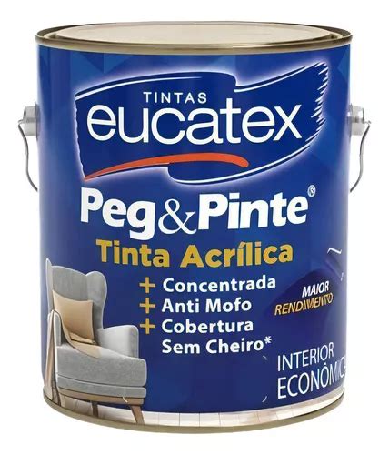 Tinta Eucatex Acrílica Peg E Pinte 3 6l Cores Personalizadas Cor Dia De