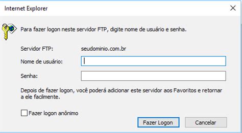 ftp Como usar FTP através do seu navegador