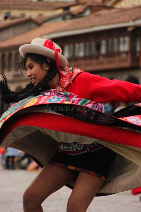 A Peruvian Woman In Traditional Clothing Editorial Photo Image Of