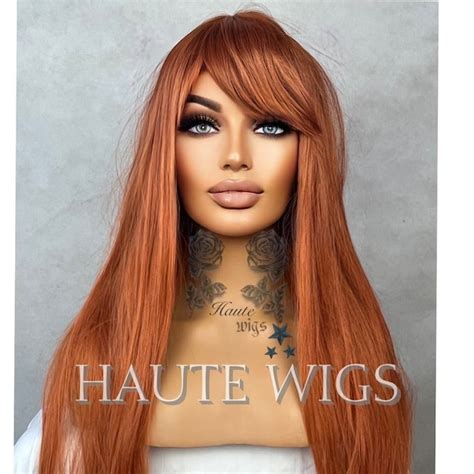 Auburn Brown Wig Etsy