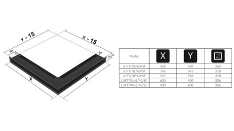 Kratka Wentylacyjna Kominkowa Luft Naro Ny Lewy X X Grafitowa Slim