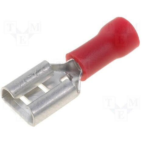 Terminal Faston Hembra 6 3mm PreAislado ROJO