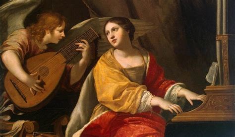 La patrona de la música Santa Cecilia de Roma Siglos II III