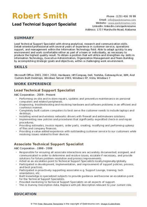 Review Of It Support Specialist Resume Samples Ideas Eco Layer