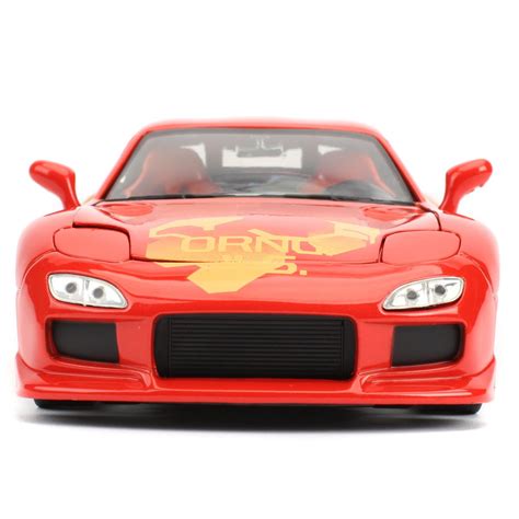 Fast And Furious Orange Juliuss Mazda Rx 7 124 Scale Die Cast Metal Vehicle