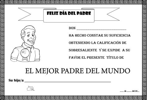 Diplomas para el día del padre Actiludis