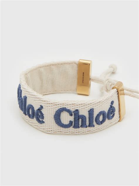 Woody Cord Bracelet In Brass Polypropylene Chloé UK