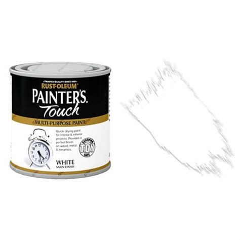 Rust Oleum Painters Touch White Satin Paint 250ml Toy Safe Sprayster