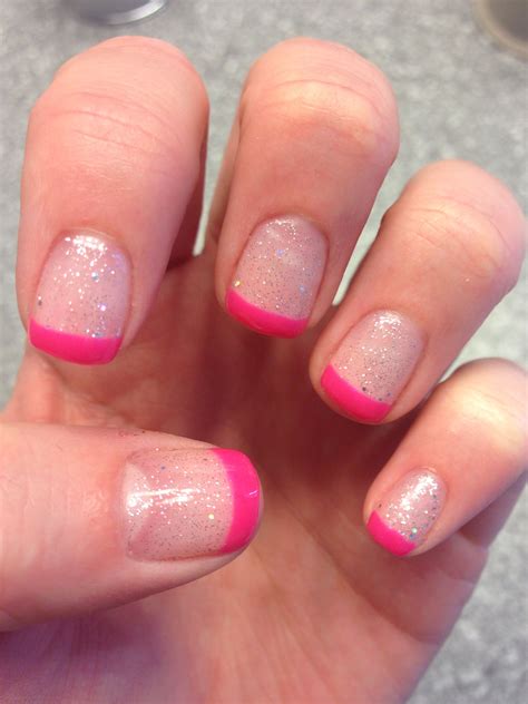 Summer Gel Nails Pink French Tips