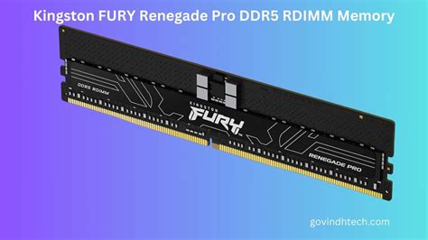 Kingston FURY Renegade Pro DDR5 RDIMM Memory Specs