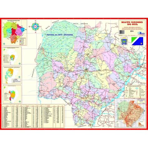 Mapa Estado De Mato Grosso Do Sul Multimapas Em Promoção Ofertas Na