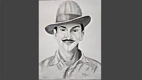 How To Draw Bhagat Singh Easy Step By Step With Sketches YouTube