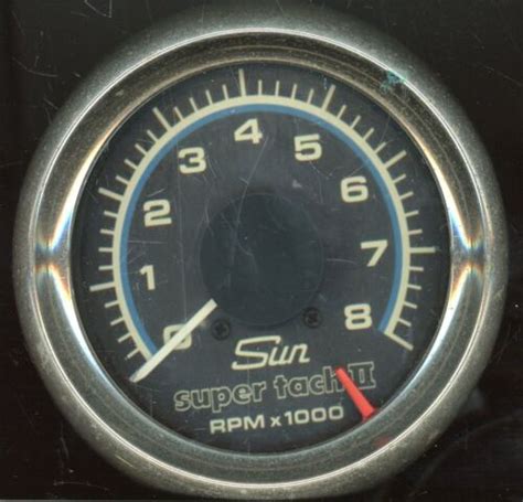 Vintage Sun Super Tach Ii Tach Tachometer Rat Hot Rod Street Rod