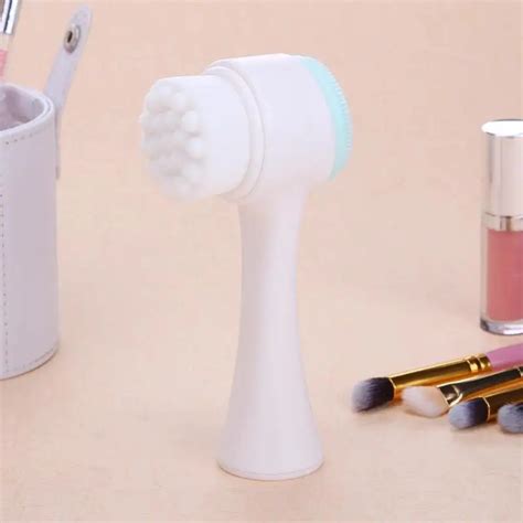 Pcs Double Sides Manual Silicone Facial Cleansing Brush Exfoliator