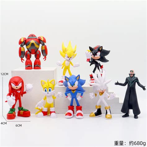 Pcs Set Cm Jogo Sonic The Hedgehog Tails Knuckles Echidna Shadow Dr