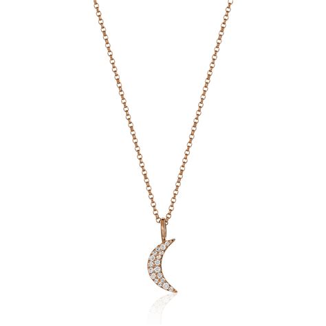 Crescent Moon Diamond Necklace Shannakian Fine Jewellery