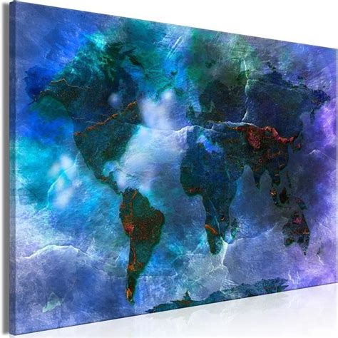 Tableau Acoustique Abstrait Carte Du Monde Tableau Sur Toile Tableaux